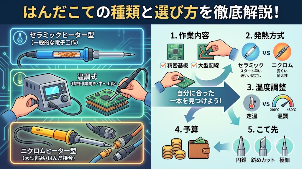 はんだこての種類と選び方