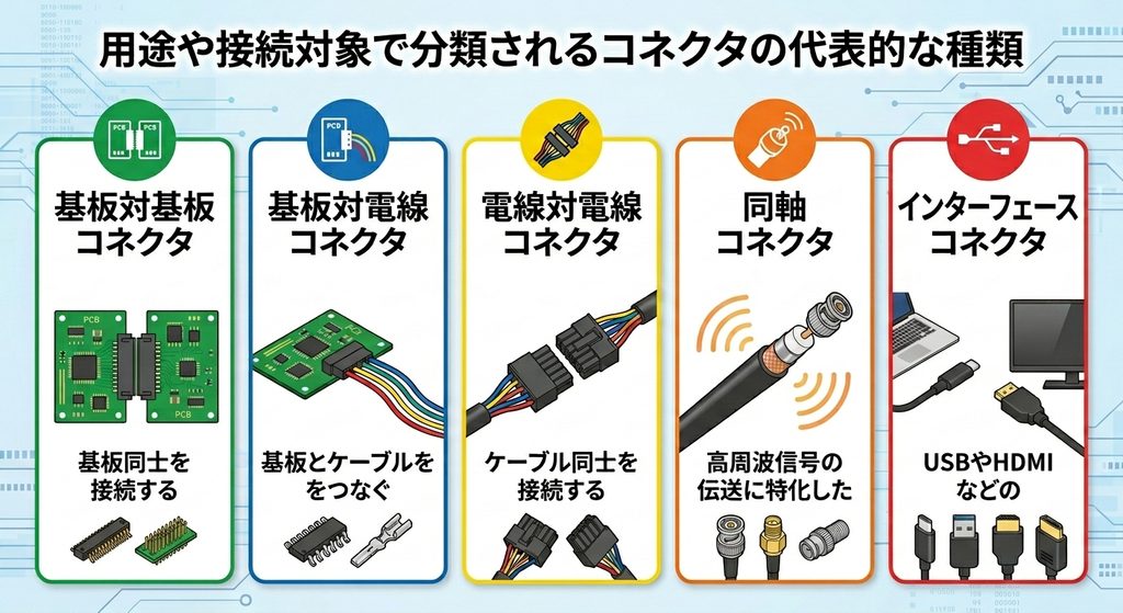 コネクタの代表的な種類