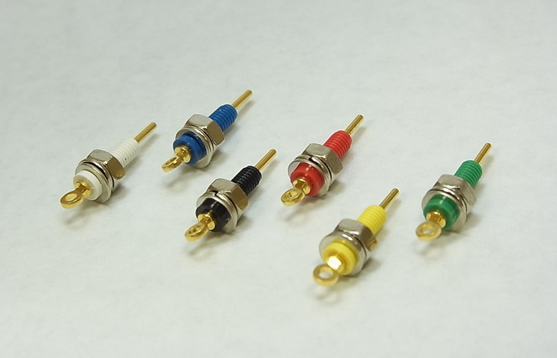 【PN-2-1-C ｱｵ】マックエイト 超小型パネル用チェック端子 オシロスコープ用