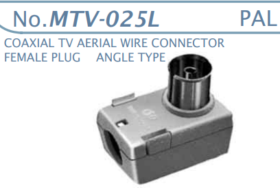 【MTV-025L】マル信無線電機 TV-ビデオ-受信用コネクタ