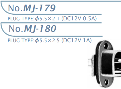 【MJ-180】マル信無線電機 DCプラグジャック5.5×2.1・5.5×2.5