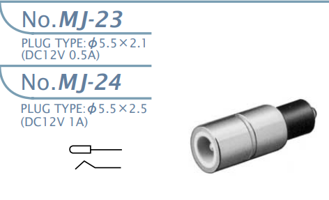 【MJ-24-R】マル信無線電機 DCプラグジャック5.5×2.1・5.5×2.5