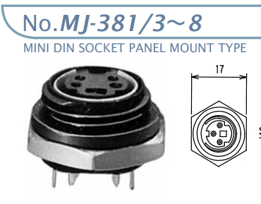 【MJ-381/4】マル信無線電機 DINコネクタ