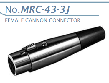 【MRC-43-3J】マル信無線電機 マイクコネクタ（メタルコネクタ)