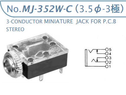 【MJ-352W-C】マル信無線電機 3.5φ×3極 プラグ/ジャック