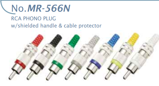 【MR-566N-R0】マル信無線電機 RCAプラグ ジャバラタイプ赤