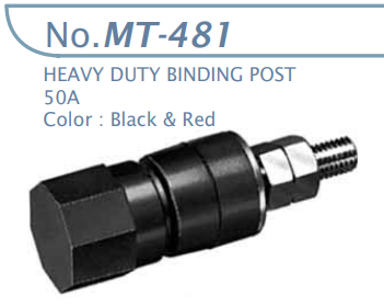 【MT-481-R0】マル信無線電機 八角ターミナル 50A 赤