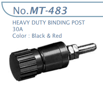 【MT-483-B1】マル信無線電機  20φ陸式ターミナル 30A 黒