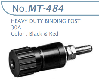【MT-484-B1】マル信無線電機 菊型ターミナル 30A 黒