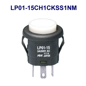 【LP01-15CH1CKSS1NM】NKKスイッチズ LP形 低背形押ボタンスイッチ