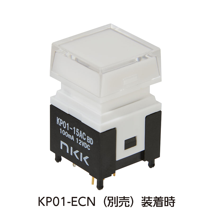 【KP01-15ACBKP4BD-BNS】NKKスイッチズ KP01形 2色発光照光式 押ボタンスイッチ