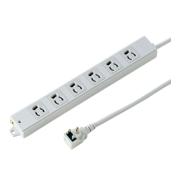 【TAP-K6L-3】サンワサプライ　工事物件タップ（6個口・3m)