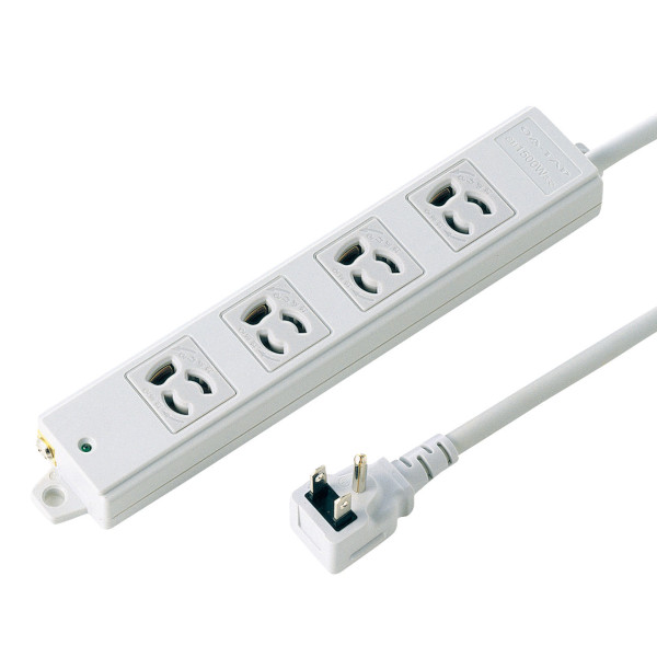 【TAP-KE4L-3】サンワサプライ　工事物件タップ（4個口・3m）