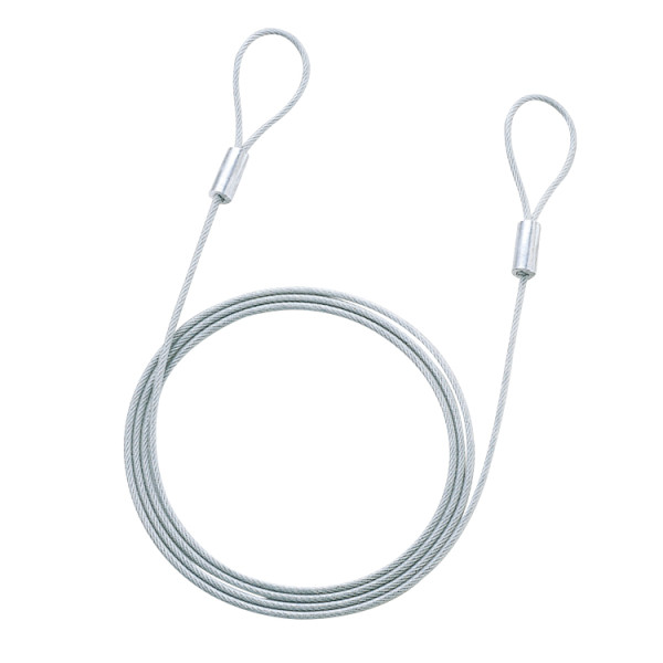 【SLE-1W-2】サンワサプライ　eセキュリティ（ワイヤー、2.0m・3.5mm）