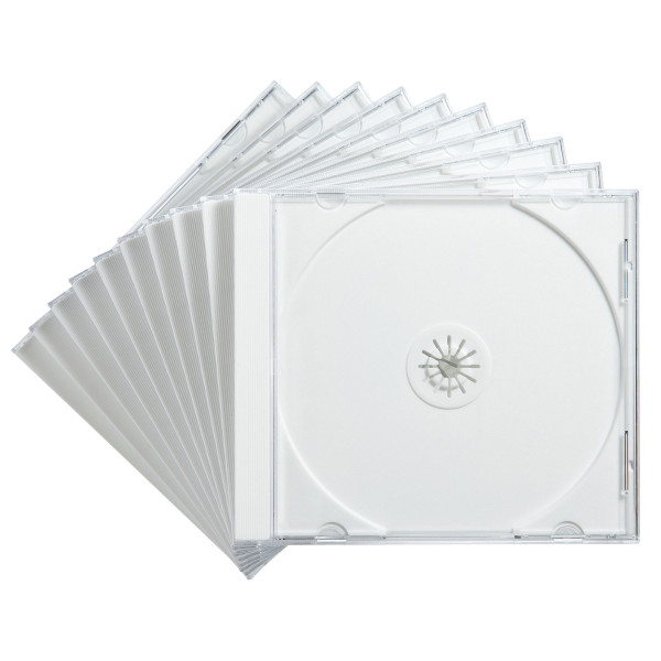 【FCD-PN10WN】サンワサプライ　Blu-ray・DVD・CDケース（10枚セット・ホワイト）