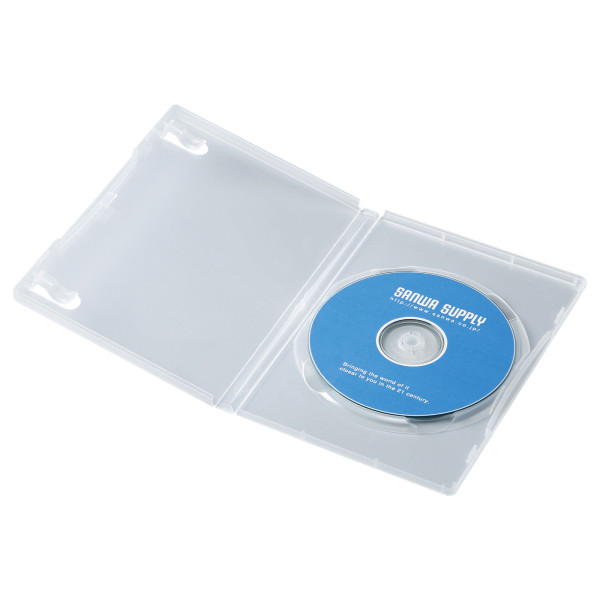【DVD-TN1-10CLN】サンワサプライ　DVDトールケース（1枚収納・10枚セット・クリア）