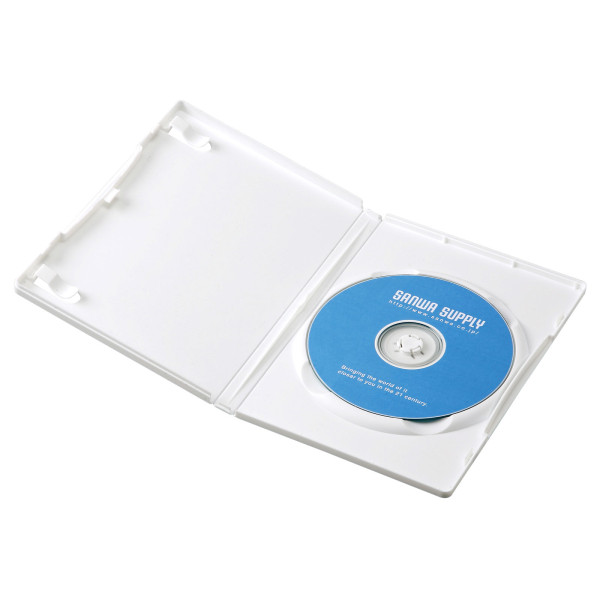 【DVD-TN1-10WN】サンワサプライ　DVDトールケース（1枚収納・10枚セット・ホワイト）