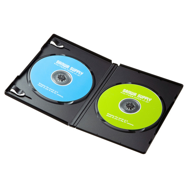 【DVD-TN2-03BKN】サンワサプライ　DVDトールケース（2枚収納・3枚セット・ブラック）