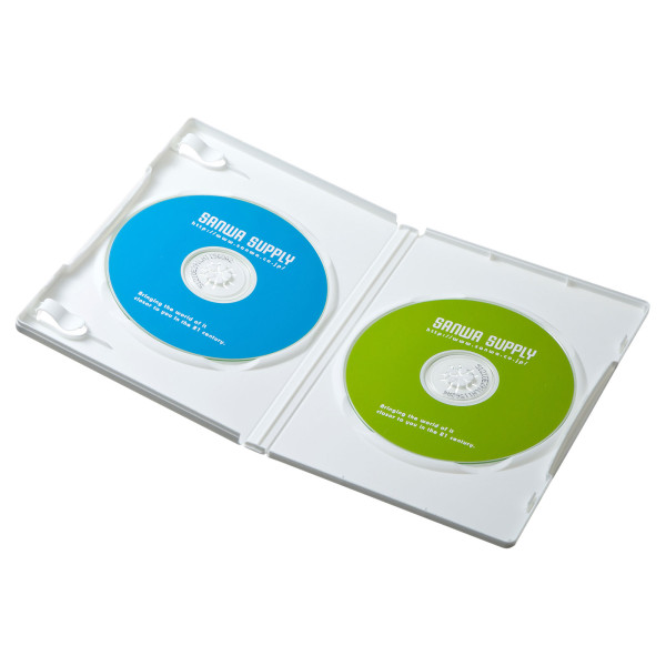 【DVD-TN2-10WN】サンワサプライ　DVDトールケース（2枚収納・10枚セット・ホワイト）