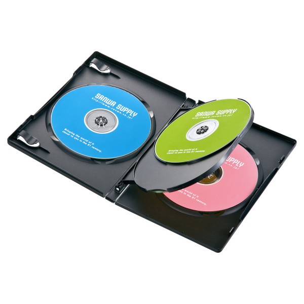 【DVD-TN4-10BKN】サンワサプライ　DVDトールケース（4枚収納・10枚セット・ブラック）