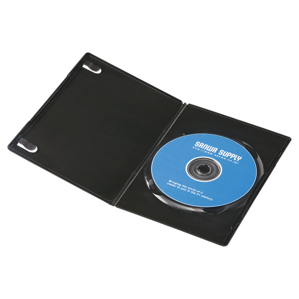 【DVD-TU1-10BKN】サンワサプライ　スリムDVDトールケース（1枚収納・10枚セット・ブラック）