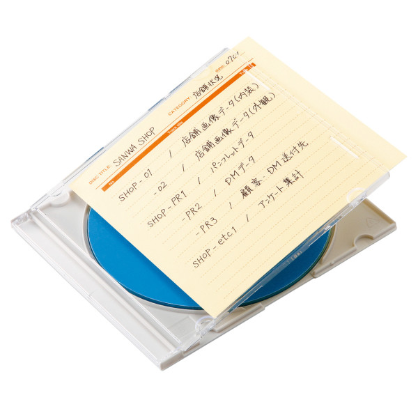 【JP-IND6Y】サンワサプライ　手書き用インデックスカード（イエロー）