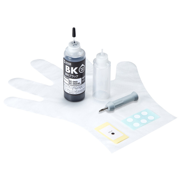 【INK-C360B60S】サンワサプライ　詰替えインク　BC-360用