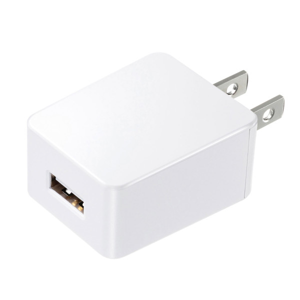 【ACA-IP49W】サンワサプライ　USB充電器（1A・高耐久タイプ・ホワイト）