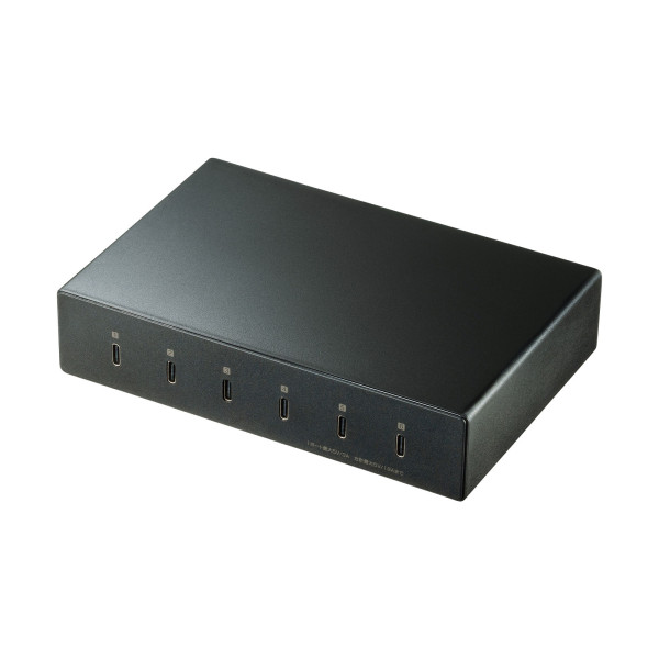 【ACA-IP81】サンワサプライ　USB Type-C充電器（6ポート・合計18A・高耐久タイプ）