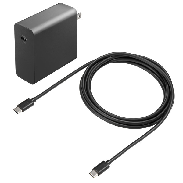 【ACA-PD93BK】サンワサプライ　USB PD対応AC充電器（PD100W・TypeCケーブル付き）