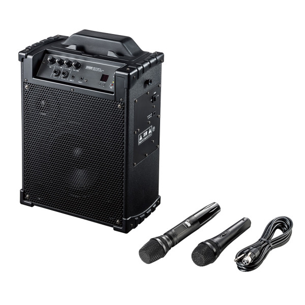 【MM-SPAMP10】サンワサプライ　ワイヤレスマイク付き拡声器スピーカー