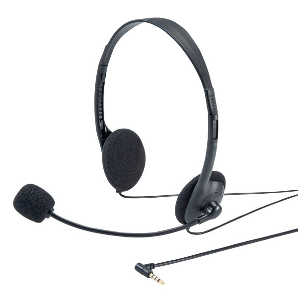 【MM-HS406BK】サンワサプライ　4極対応ヘッドセット