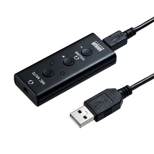 【MM-ADUSB4N】サンワサプライ　USBオーディオ変換アダプタ（4極ヘッドセット用）