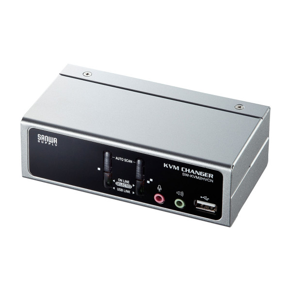 【SW-KVM2HVCN】サンワサプライ　USB・PS/2コンソール両対応パソコン自動切替器（2：1）