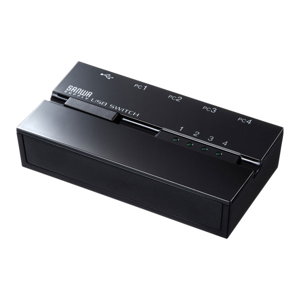 【SW-US24MG】サンワサプライ　磁石付きUSB2.0手動切替器（4回路）