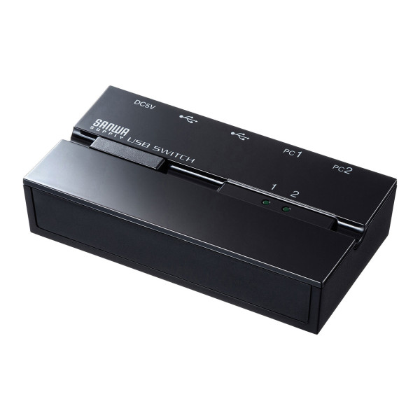 【SW-US22HMG】サンワサプライ　磁石付きUSB2.0手動切替器（ハブ付き・2回路）