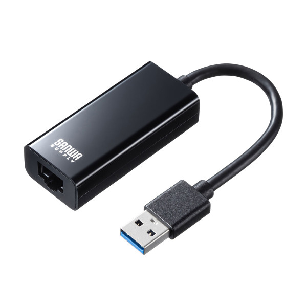 【USB-CVLAN1BKN】サンワサプライ　USB3.2-LAN変換アダプタ(ブラック)