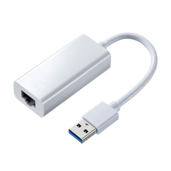 【USB-CVLAN1WN】サンワサプライ　USB3.2-LAN変換アダプタ(ホワイト)