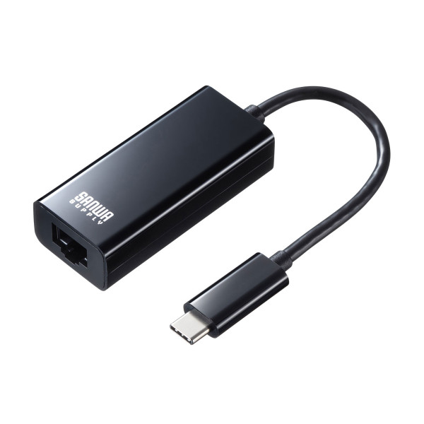 【USB-CVLAN2BKN】サンワサプライ　USB3.2 TypeC-LAN変換アダプタ(ブラック)