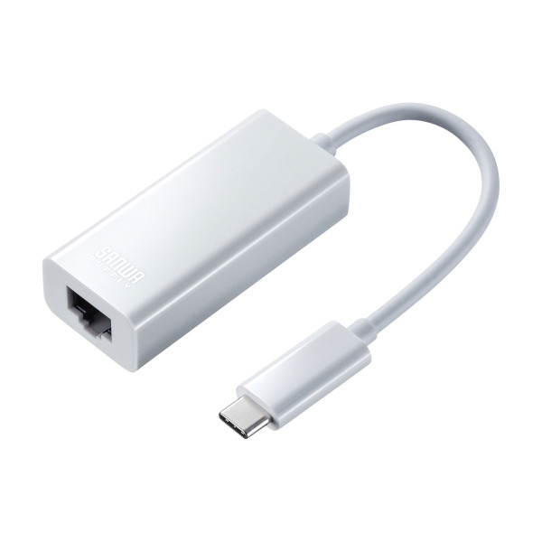【USB-CVLAN2WN】サンワサプライ　USB3.2 TypeC-LAN変換アダプタ(ホワイト)