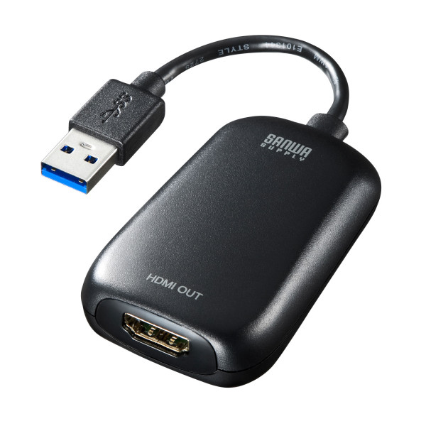 【USB-CVU3HD1N】サンワサプライ　USB3.2-HDMIディスプレイアダプタ(1080P対応）
