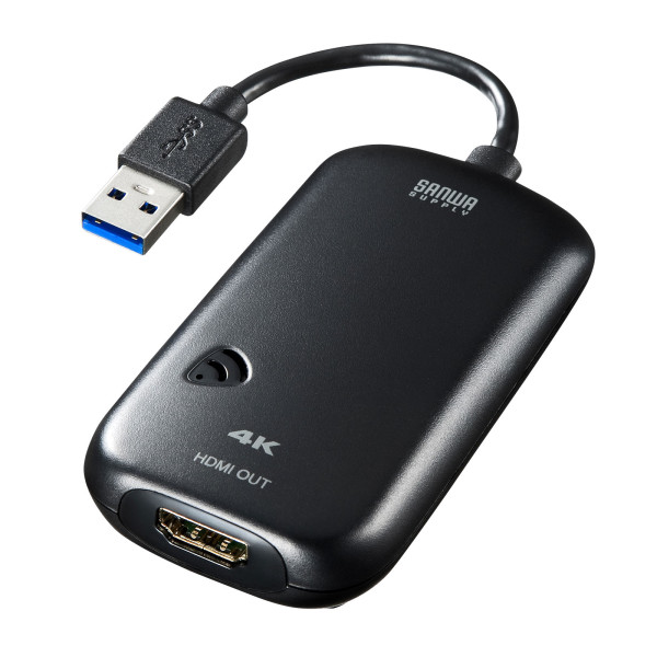 【USB-CVU3HD2N】サンワサプライ　USB3.２-HDMIディスプレイアダプタ(4K対応）