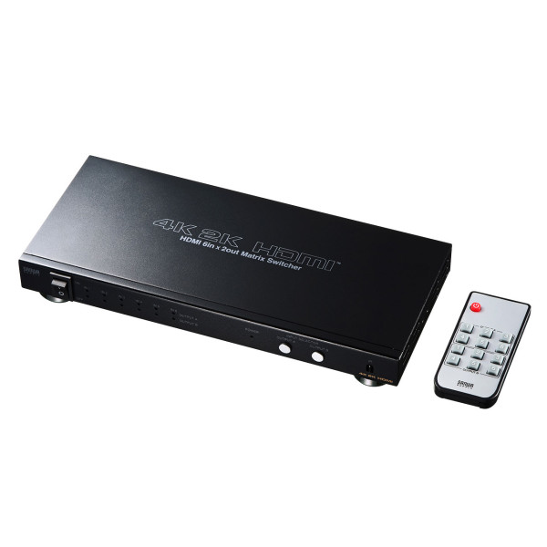 【SW-UHD62N】サンワサプライ　HDMI切替器（6入力2出力・マトリックス切替機能付き）