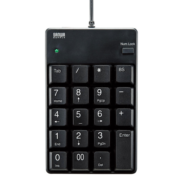【NT-17UH2BKN】サンワサプライ　USB2.0ハブ付テンキー