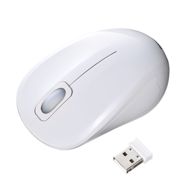 【MA-WBSK315W】サンワサプライ　抗菌・静音ワイヤレスブルーLEDマウス