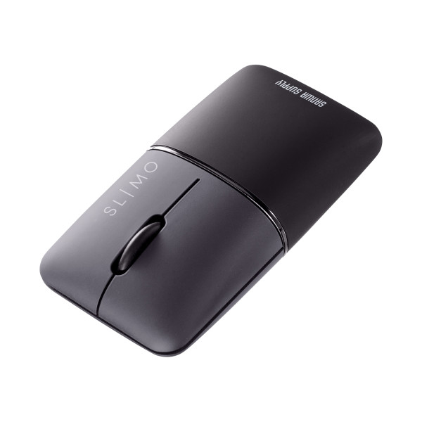 【MA-BBS310BK】サンワサプライ　静音BluetoothブルーLEDマウス SLIMO （充電式）