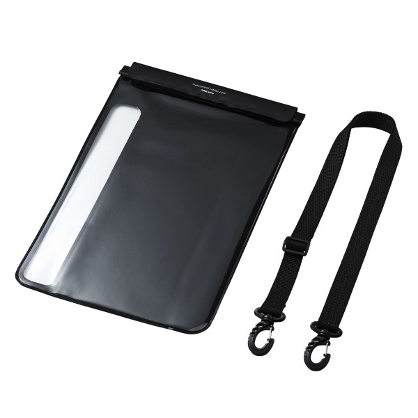 【PDA-TABWPST12】サンワサプライ　タブレット防水防塵ケース（スタンド付き・ショルダーベルト付き・12.9インチ）