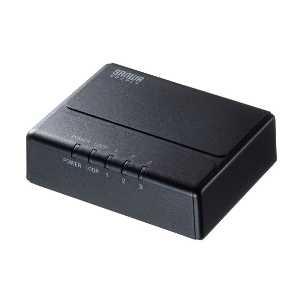 【LAN-GIGAP301BK】サンワサプライ　ギガビット対応 スイッチングハブ(3ポート・マグネット付き）