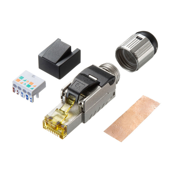 【ADT-6ARJFS】サンワサプライ　カテゴリ6A RJ-45シールドコネクタ