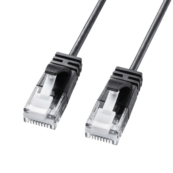 【KB-SL6A-10BK】サンワサプライ　カテゴリ6A極細LANケーブル